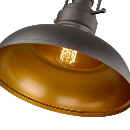 Industrial Farmhouse Metal Dome Pendant Light – Ceiling Fixture