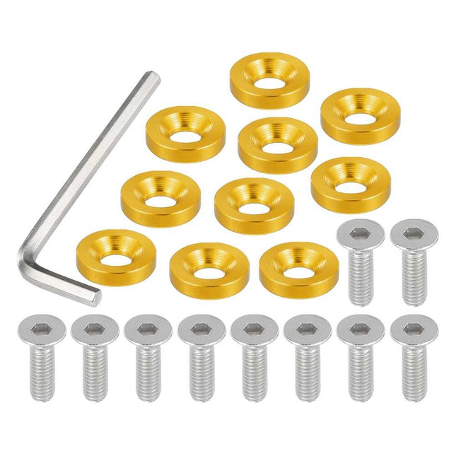 Countersunk Finishing Washers Dress Up Tool Kit for Car, Red, 1pc, 0.15" x 0.71"