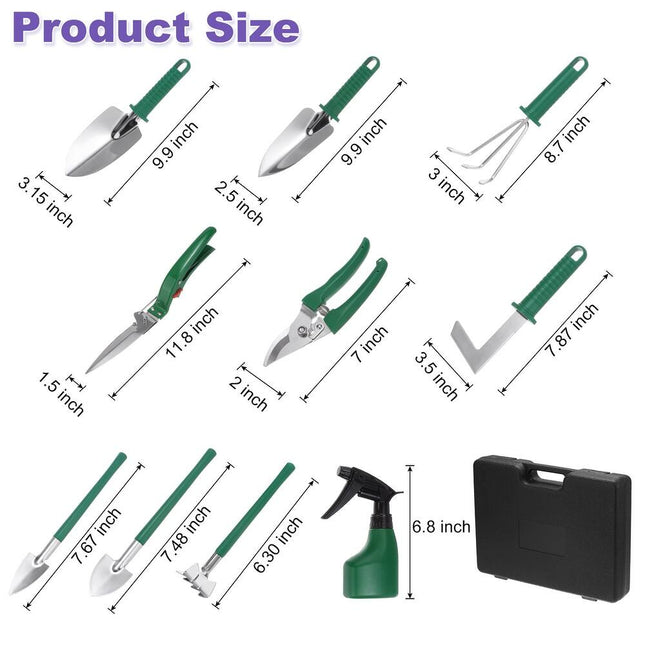 1 Set Garden Tool Kit – 10 Pieces Plastic for Planting & Gardening