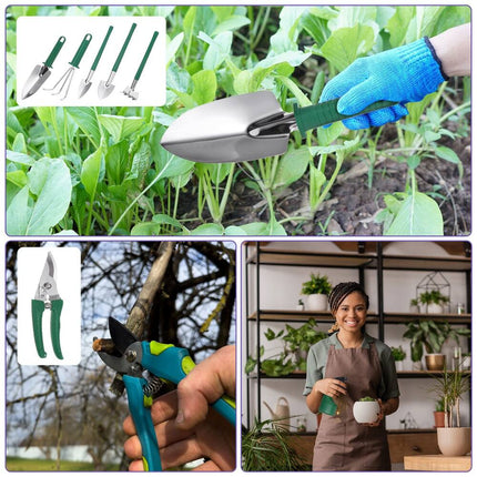 1 Set Garden Tool Kit – 10 Pieces Plastic for Planting & Gardening