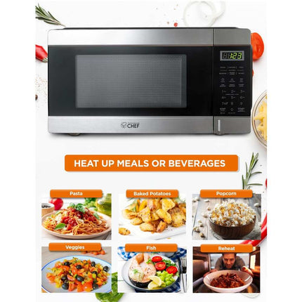 1.1 Ft. Countertop Microwave Oven, Compact Kitchen Cooking Appliance