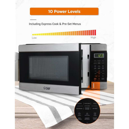1.1 Ft. Countertop Microwave Oven, Compact Kitchen Cooking Appliance
