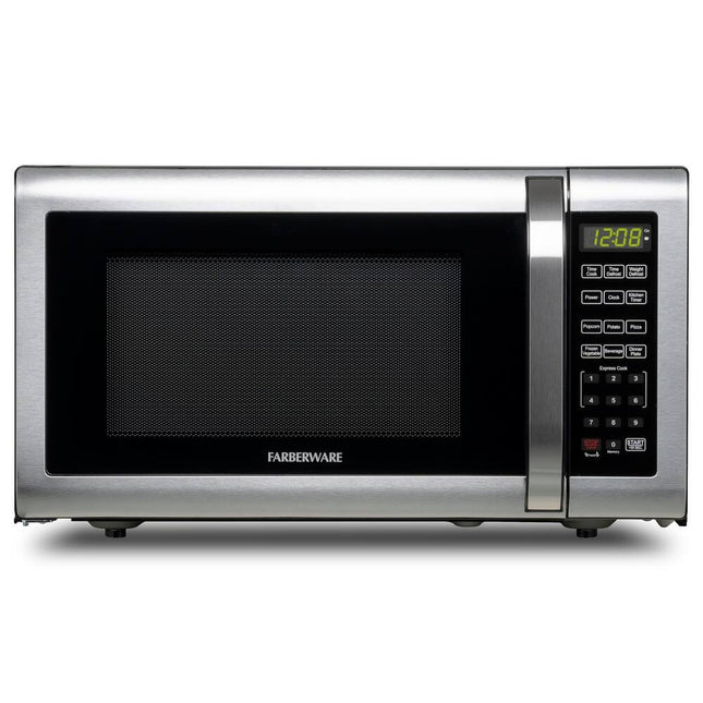 1.6 Cu Ft Microwave Oven Brushed Stainless Steel Countertop Kitchen Microwave