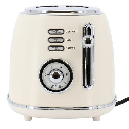 1.7 Quart Electric Tea Kettle & 2 Slice Toaster Combo Matt Cream Set