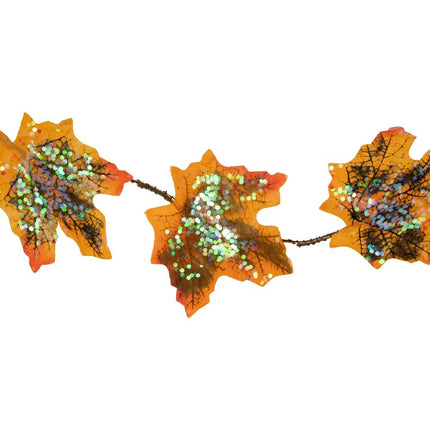 10-Pack LED Maple Leaf Micro Lights – Fall Harvest, 4ft Brown Wire