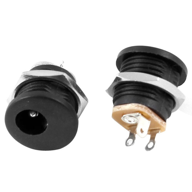 10 PCS 5.5x2.1mm DC Power Jack Socket, 3-Pin Panel Mount, Multicolor