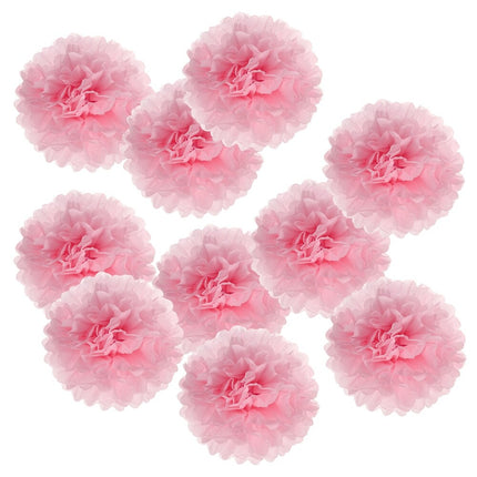 10Pcs 4" Tissue Pom Poms – Paper Flower Balls for Party & Wedding Decor