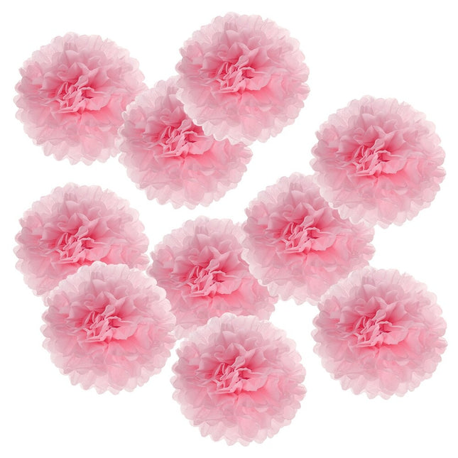 10Pcs 4" Tissue Pom Poms – Paper Flower Balls for Party & Wedding Decor