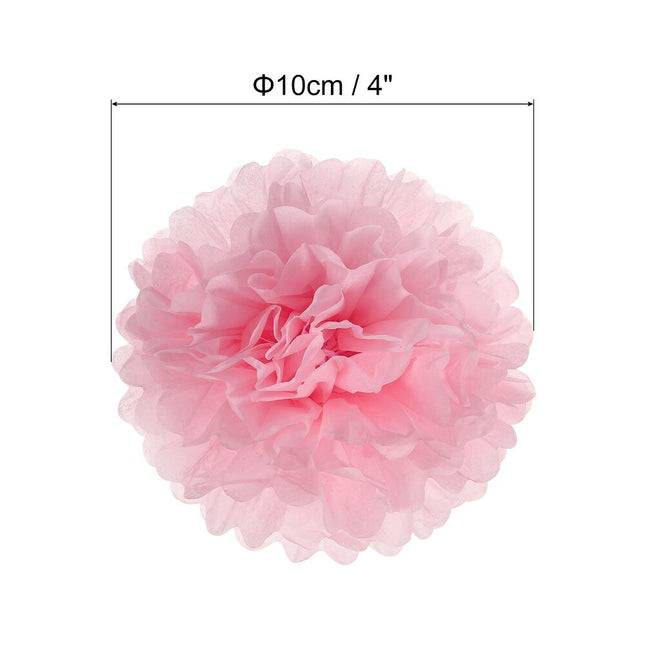 10Pcs 4" Tissue Pom Poms – Paper Flower Balls for Party & Wedding Decor