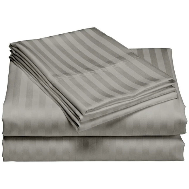 1200 Thread Count Cotton Sheet Set – Deep Pocket Luxury Hotel Stripe