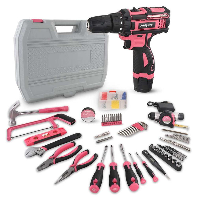 121-Piece Mechanics Tool Set with Case, Cordless Drill, Wrenches & Screwdrivers