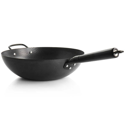 13" Heavy Gauge Carbon Steel Wok – Black Cookware