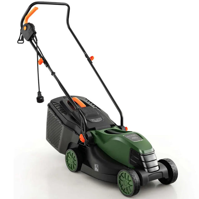 14 Inch Electric Lawn Mower with Grass Collection Box 12 AMP Motor