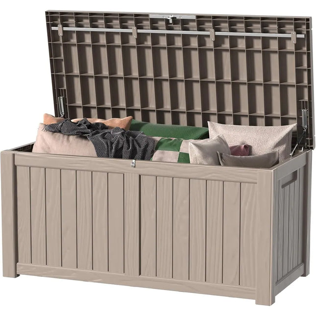 150-Gallon Outdoor Storage Box – Waterproof Deck Box for Patio & Garden