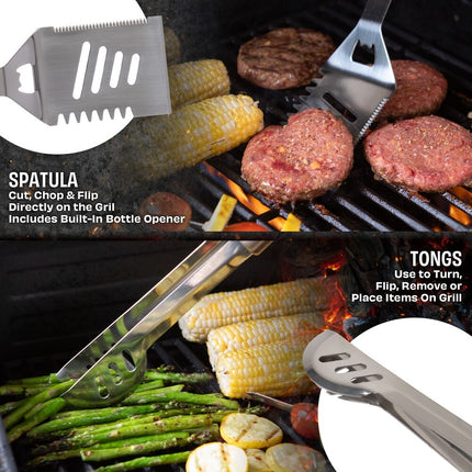 16-Piece BBQ Tool Kit – Grill Accessories Set with Aluminum Case