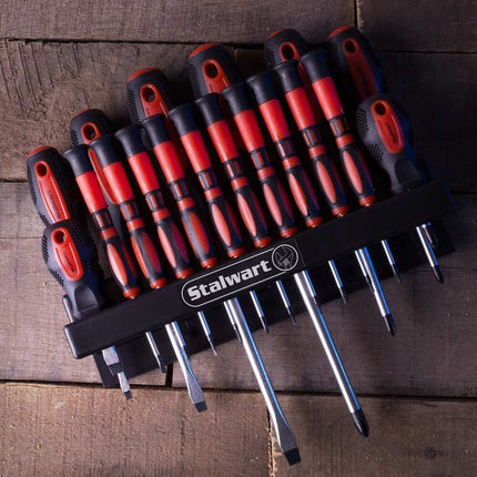 18-Piece Screwdriver Set – Magnetic Tips, Wall Mount, Flathead, Phillips & Torx
