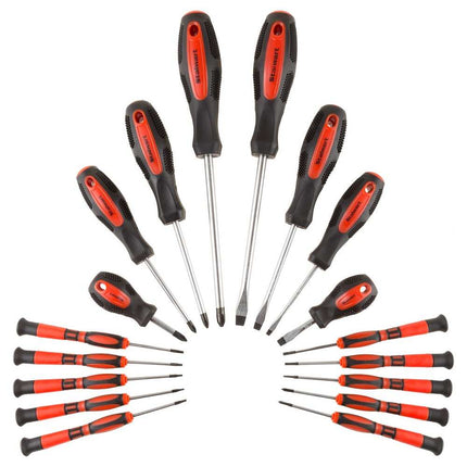 18-Piece Screwdriver Set – Magnetic Tips, Wall Mount, Flathead, Phillips & Torx
