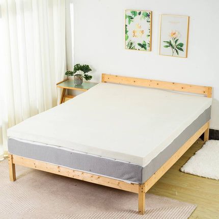 Copper-Infused Memory Foam Mattress Topper – 1", 2" & 3" Thickness Options in Beige