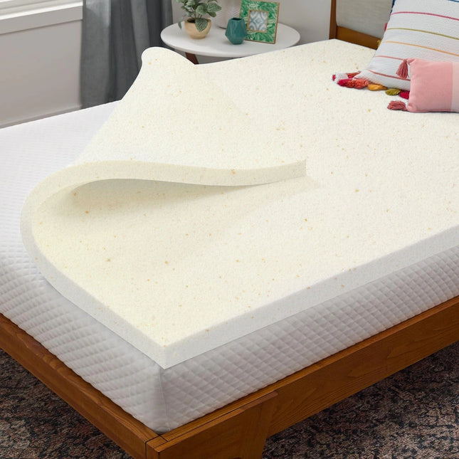 Copper-Infused Memory Foam Mattress Topper – 1", 2" & 3" Thickness Options in Beige