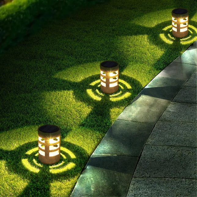 1pc Solar Rock Pathway Light Outdoor Garden Deck Landscaping Solar Lamp