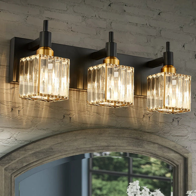 Modern Crystal Bathroom Vanity Light – 2/3/4-Light Wall Sconce