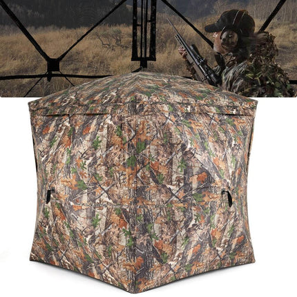 Camouflage Hunting Blind Tent 2-3 Person with Magnetic Door