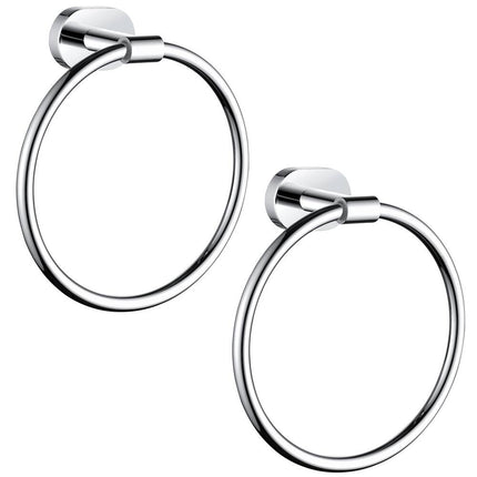 2 Pack 6.5 Inch Towel Ring Rustproof Hand Towel Holder Bathroom Wall Mount