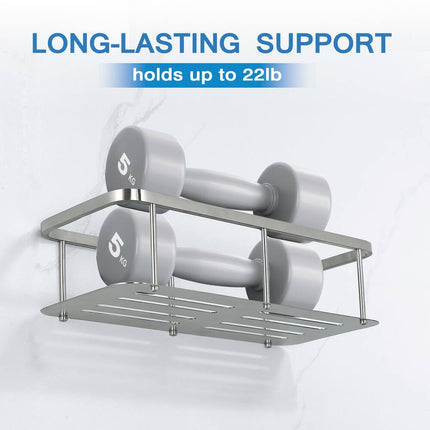 2 Pack Stainless Steel Bathroom Organizer Basket Shower Caddy Set