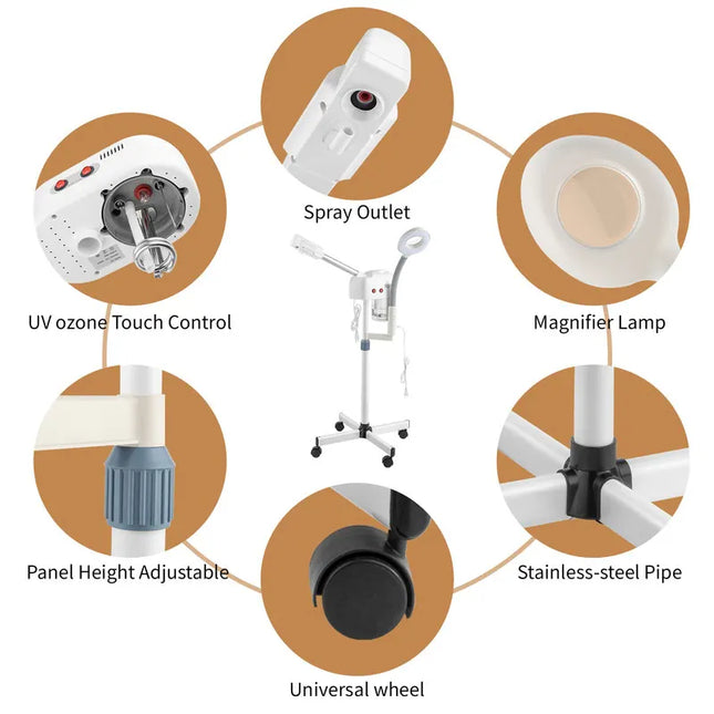 2-in-1 Facial Steamer with 3X Magnifying Lamp – Deep Skin Care at Home
