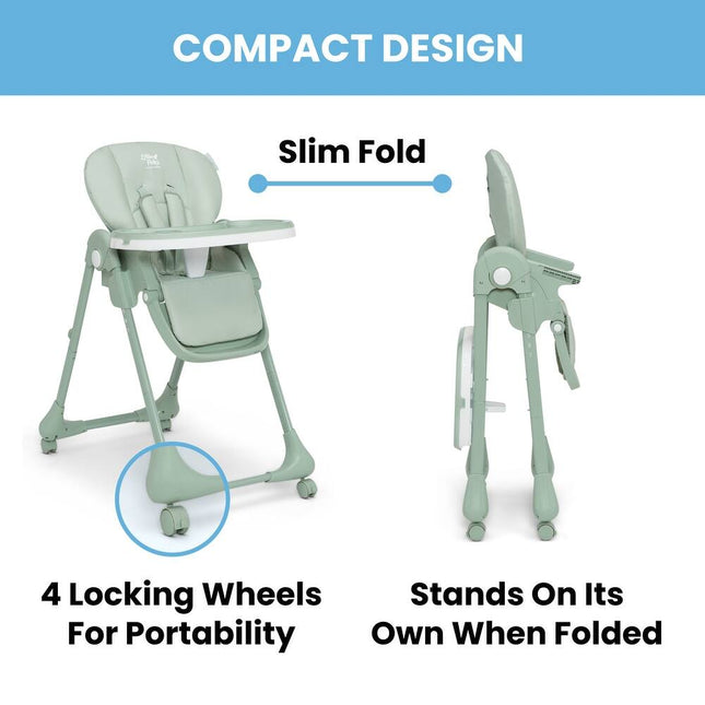 2-in-1 SlimFold High Chair – Adjustable for Babies & Toddlers, 9'6" x 13'6"