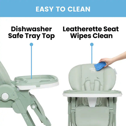 2-in-1 SlimFold High Chair – Adjustable for Babies & Toddlers, 9'6" x 13'6"