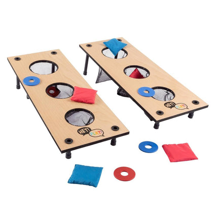 2-in-1 Washer Pitch & Beanbag Toss Set – Indoor/Outdoor Party Games
