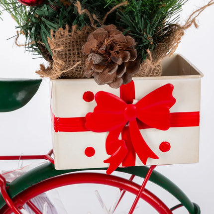 22 Inch Illuminated Metal Holiday Bicycle Christmas Decoration
