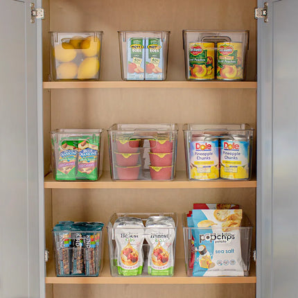 Clear Plastic Storage Bins – Pantry Organizer Box Containers
