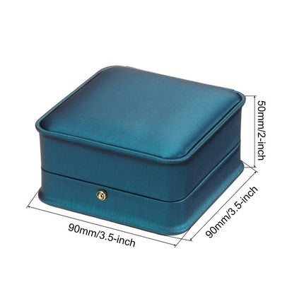 2PCS PU Leather Bracelet Boxes, Classic Bangle Jewelry Gift Storage Cases