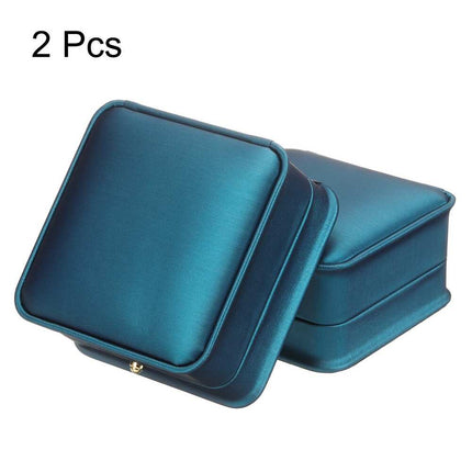 2PCS PU Leather Bracelet Boxes, Classic Bangle Jewelry Gift Storage Cases
