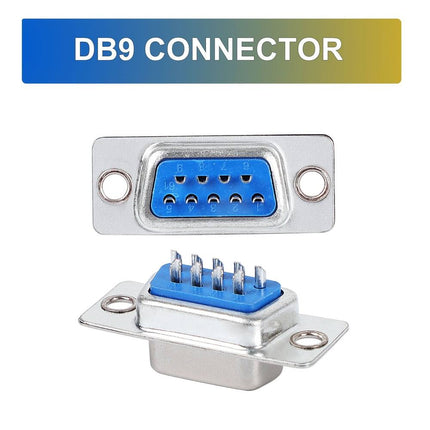3 PCS 9-Pin DB9 Female D-Sub Connector, 2-Row, Multicolor for PC
