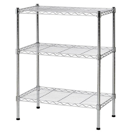 3 Tier Adjustable Wire Rack Shelf Organizer Heavy Duty Steel Storage Unit