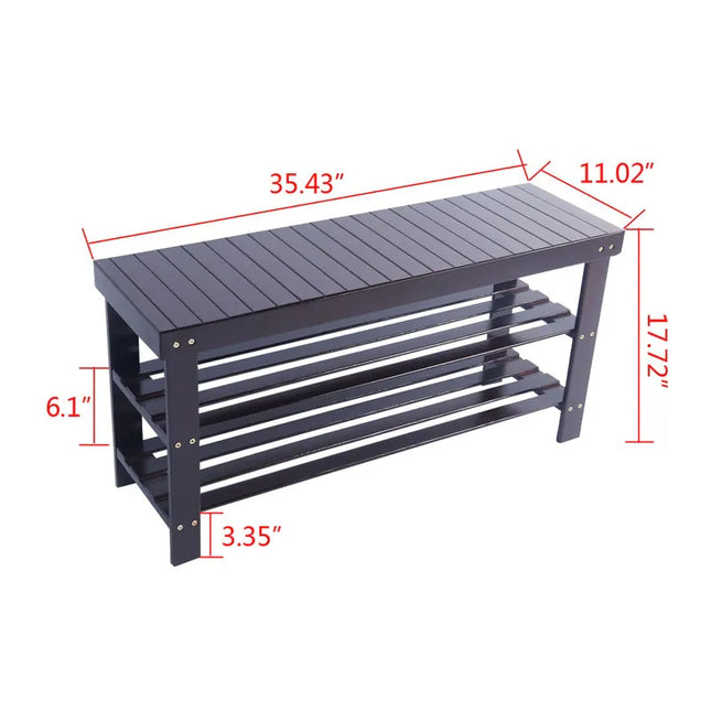 3-Tier Shoe Rack Bench – Durable Organizer & Seat, Holds 240 lbs