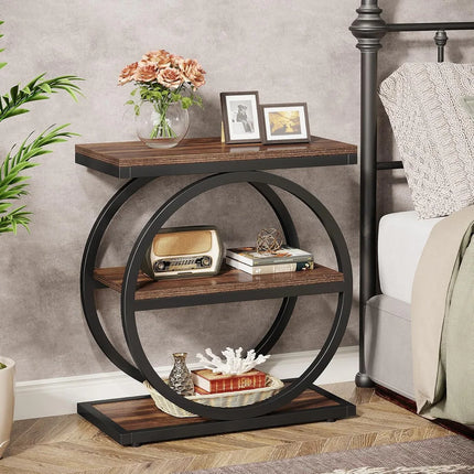 3-Tier End Table – Narrow Side Table for Living Room or Bedside