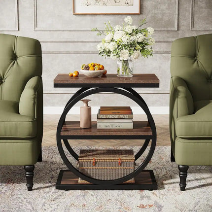 3-Tier End Table – Narrow Side Table for Living Room or Bedside