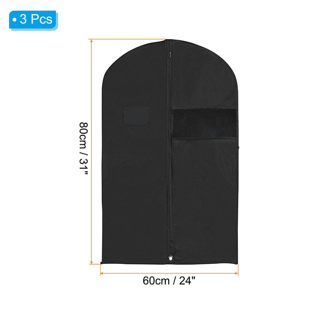 3PCS Garment Bags for Hanging Clothes, Breathable Suit Storage Covers