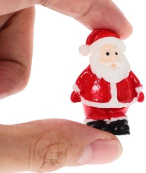 8 PCS Tiny Santa Ornaments Mini Resin Christmas DIY Decorations