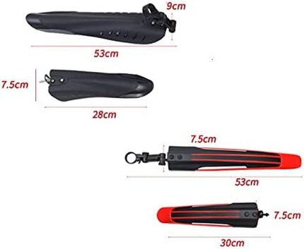 Adjustable Bike Mudguards, Front & Rear Fenders Set for Road Mountain Cycling Bikes