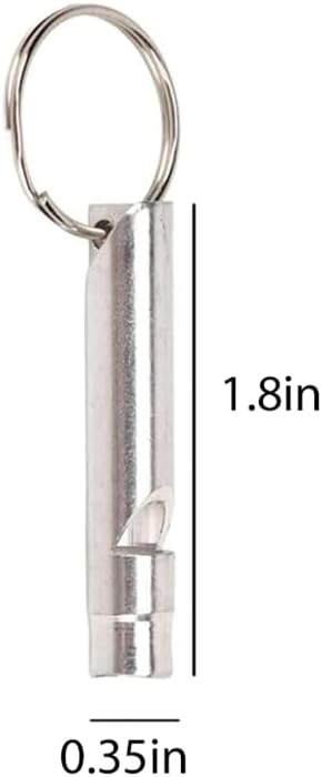 3-Pack Extra Loud Aluminum Whistles for Camping, Hiking & Emergency Use
