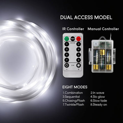 100 LED Fairy Strip Lights 33 Ft Remote Control Battery Powered Daylight