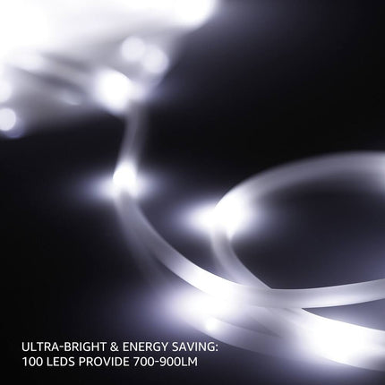 100 LED Fairy Strip Lights 33 Ft Remote Control Battery Powered Daylight