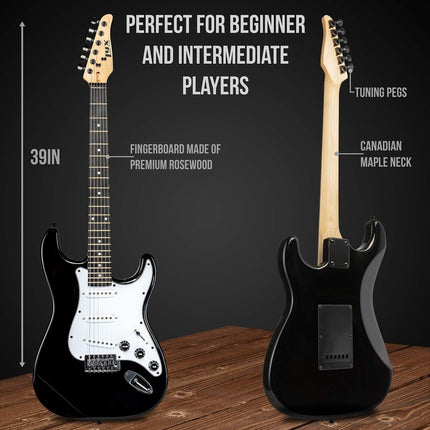 LyxPro 39 Inch Beginner Electric Guitar with Complete Accessories Kit