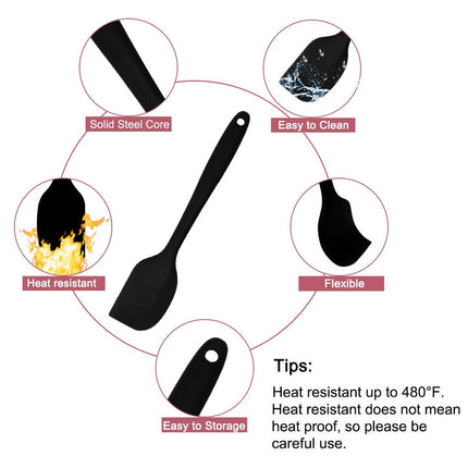 4 Pcs Silicone Spatula Set Heat Resistant Non-Stick Kitchen Tools