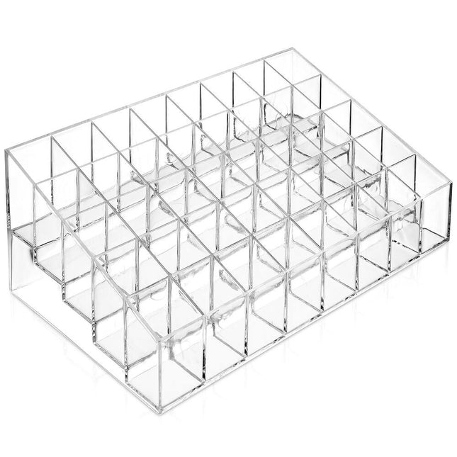 40 Slot Makeup Organizer Acrylic Display Case for Lipsticks and Cosmetics Storage